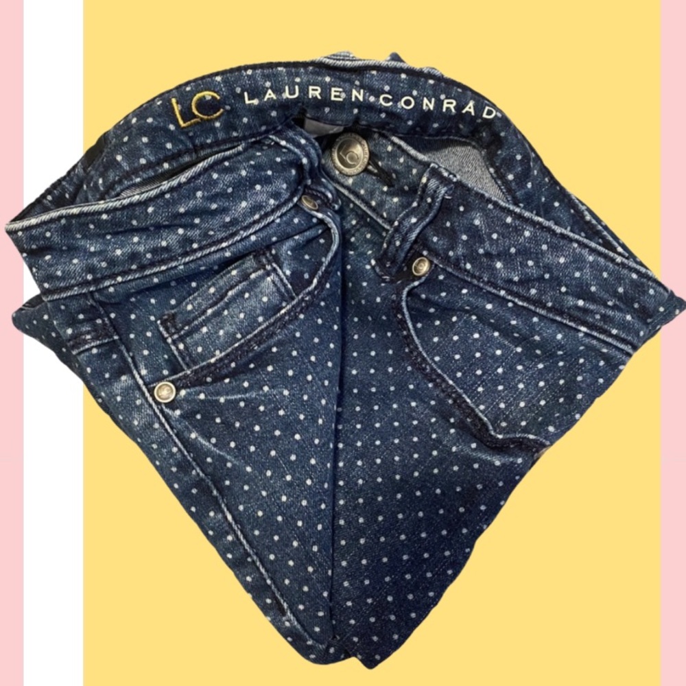 Lauren Conrad polka dot skinny jeans 2